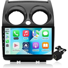 4Core+64G Android 14 Double Din Car Radio Stereo for Nissan Rogue 2008-2013 with 9" Touchscreen Radio Built-in Wireless Carplay/Android Auto/GPS/Bluetooth/FM/AUX-in/SWC/Backup Camera in Kuwait