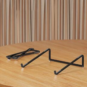 1Pc Portable Black Laptop Stand for Desk Foldable Aluminum Laptop Riser Ergonomic Notebook Computer Stand in Kuwait