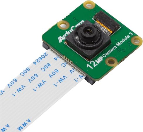 Arducam لوحدة كاميرا Raspberry Pi 3، 12 ميجابكسل IMX708 75 درجة (D) كاميرا Pi بتركيز ثابت V3، لـ Raspberry Pi 5/4B/3B+، Zero in Kuwait