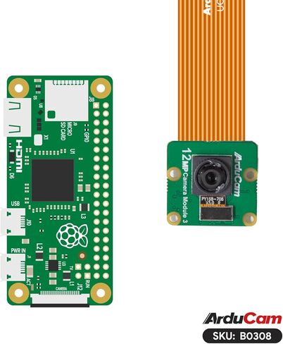 Arducam لوحدة كاميرا Raspberry Pi 3، 12 ميجابكسل IMX708 75 درجة (D) كاميرا Pi بتركيز ثابت V3، لـ Raspberry Pi 5/4B/3B+، Zero in Kuwait