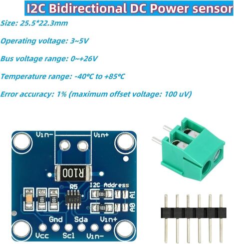 6 قطعة INA219 I2C ثنائية الاتجاه تيار مستمر وحدة إمداد الطاقة الحالية الاستشعار اندلاع وحدة متوافقة مع اردوينو in Kuwait