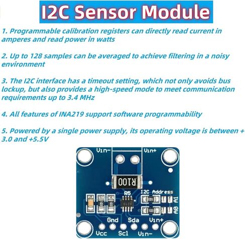 6 قطعة INA219 I2C ثنائية الاتجاه تيار مستمر وحدة إمداد الطاقة الحالية الاستشعار اندلاع وحدة متوافقة مع اردوينو in Kuwait