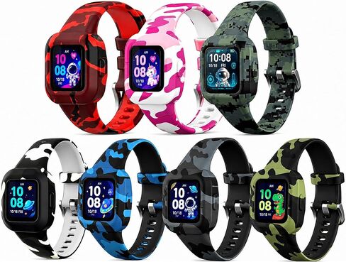 Replacement Band for Garmin Vivofit Jr 3 Strap, Soft Durable Camouflage Silicone Adjustable Wristband Watch Band in Kuwait