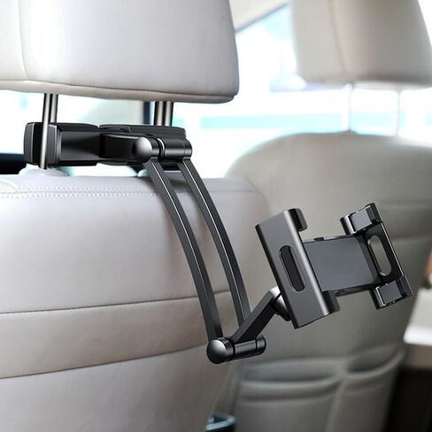 Bewinner Car Headrest Tablet Mount with Adjustable Arm, 360 Rotation and Dual Viewing Angles, Compatible with 4.7-12.9in Devices, for Backseat Entertainment in Cars, SUVs, Trucks in Kuwait