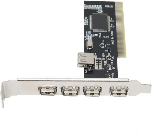 بطاقة توسيع PCI إلى 4 منافذ USB 2.0 - محول محور بسرعة 480 ميجا بت في الثانية لسطح المكتب، متوافق مع أجهزة USB 1.1 in Kuwait