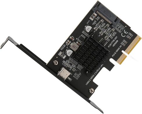 بطاقة توسيع SUNGOOYUE USB 3.2 Gen 2، PCIe إلى النوع C مع نقل بيانات بسرعة 20 جيجابت في الثانية وموصل طاقة 15 سنًا، لـ 10 11 32 64 بت in Kuwait