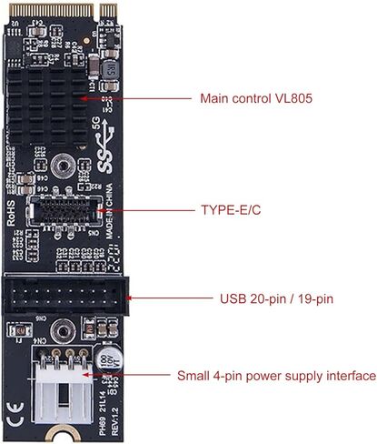 Plugs Play USB3.0 Expansion Card for HDDs Delivers 10Gbps Speed for Multiple Device Use Fast Speed Data Transfer Adapters in Kuwait