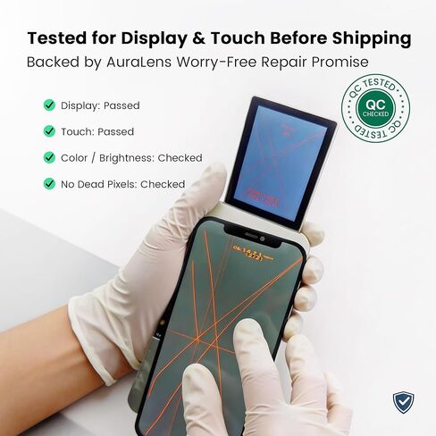 طقم استبدال شاشة AuraLens لهاتف iPhone 12 12 Pro لـ A2172 A2402 A2403 A2404 A2341 A2406 A2407 A2408، شاشة FHD INCELL LCD مجموعة رقمنة اللمس 6.1 بوصة، COF، أدوات، لاصق in Kuwait