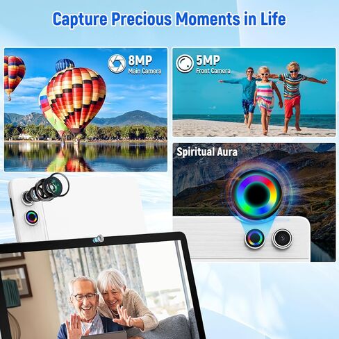 Tablet, Android tablet 11 Inch, 128GB ROM+1TB, Octa-Core Gaming Tablet with Widevine L1, 6800mAh Battery, WiFi 6, BT 5.3, Dual Camera 5MP+8MP, Face ID Computer Tablets for Adults/Student/Business in Kuwait