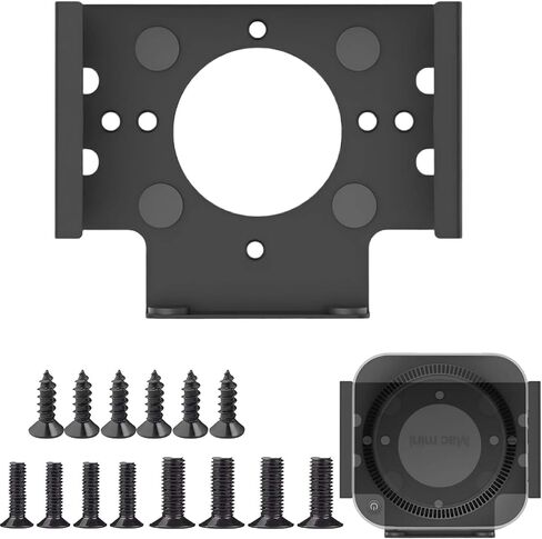 حامل كمبيوتر صغير، حامل كمبيوتر محمول تحت المكتب، لجهاز Mac mini M4 دعامة تثبيت معدنية متوافقة مع حامل تثبيت شاشة Mac M4 المضاد للخدش، مجموعة أدوات كاملة in Kuwait