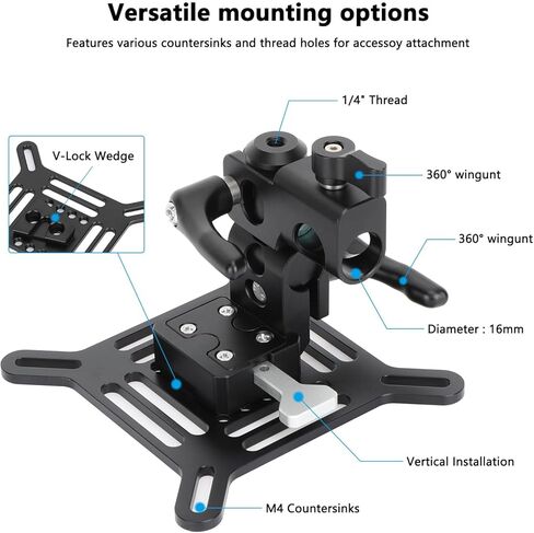CAMVATE Adjustable VESA Monitor Bracket with 360°Pan and 5/8" Light Stand Pole Mount in Kuwait