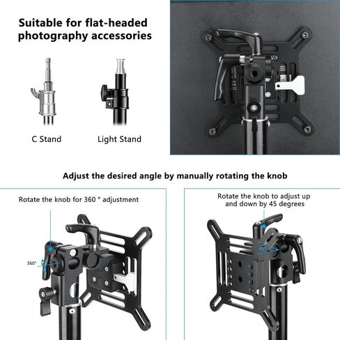 CAMVATE Adjustable VESA Monitor Bracket with 360°Pan and 5/8" Light Stand Pole Mount in Kuwait