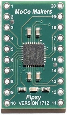 Fipsy V2 FPGA Development Board | Bread Board Compatible | 1280 LUTs, 269MHz, 64kbit Memory, SPI/I2C Programming | MachXO2 Logic Device in Kuwait
