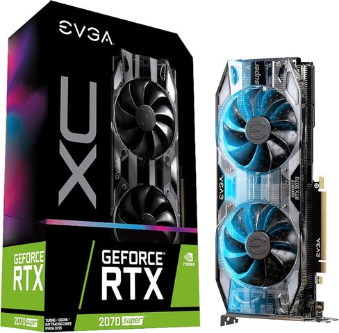 EVGA GeForce RTX 2070 SUPER XC GAMING، 8 جيجابايت GDDR6، مراوح HDB مزدوجة، RGB LED، لوحة خلفية معدنية، 08G-P4-3172-KR (متجدد) in Kuwait