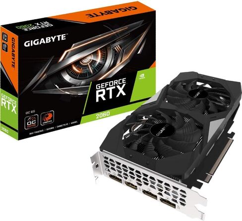 بطاقة رسومات GIGABYTE GeForce RTX 2060 OC GG، 2X Windforce Fans، 6 جيجابايت 192 بت GDDR6، بطاقة فيديو Gv-N2060OC-6GD REV2.0 (متجددة) in Kuwait