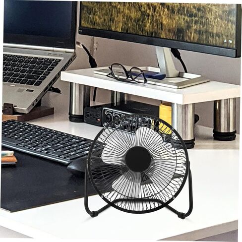 مروحة مكتب صغيرة مقاس 8 بوصة من Uonlytech بتصميم قديم لأجهزة الكمبيوتر المحمول والكمبيوتر المكتبي وتصميم المكاتب المنزلية in Kuwait