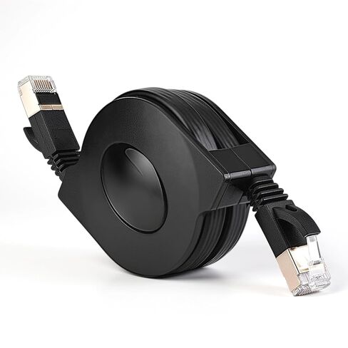 كابل إيثرنت CAT7 ممتاز، كابل إيثرنت مسطح قابل للسحب RJ45 10 جيجابت في الثانية سلك تصحيح شبكة LAN عالي السرعة، مع موصلات مطلية بالذهب لجهاز الكمبيوتر المحمول راوتر 7 كابلات in Kuwait
