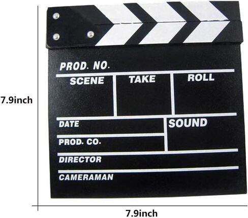 لوح تصفيق فيلم صغير مقاس 7.87 × 7.87 بوصة، لوح تصفيق أسود جاف مع مشهد مقطوع/أكشن، لائحة أفلام قابلة لإعادة الاستخدام لاستوديو الفيديو المنزلي لحفلات أفلام هوليوود in Kuwait