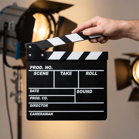 لوح تصفيق فيلم صغير مقاس 7.87 × 7.87 بوصة، لوح تصفيق أسود جاف مع مشهد مقطوع/أكشن، لائحة أفلام قابلة لإعادة الاستخدام لاستوديو الفيديو المنزلي لحفلات أفلام هوليوود in Kuwait