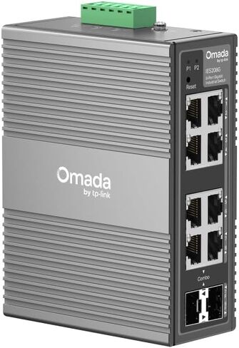 TP-Link Omada 8 Port Gigabit Industrial Switch، سهل الإدارة، درجة حرارة تشغيل واسعة، طاقة زائدة، حماية من الإضاءة، غلاف صناعي متين، VLAN، مُدار بواسطة Omada(IES208G) in Kuwait