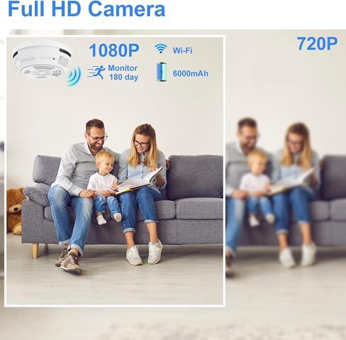 كاميرا أمان WiFi NUNET 1080P - كاميرا مراقبة لاسلكية داخلية مع كشف الحركة، رؤية ليلية، بطارية تدوم 180 يومًا، بطاقة 32 جيجابايت متضمنة - مراقبة المكتب المنزلي in Kuwait