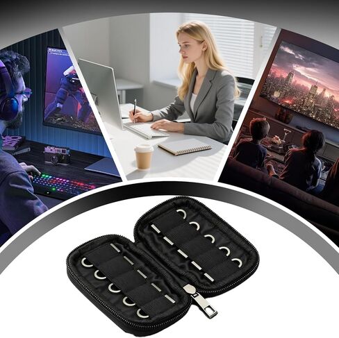 حقيبة تخزين محرك فلاش USB - حقيبة تخزين متينة مع فتحات مرنة وسحاب للإغلاق in Kuwait