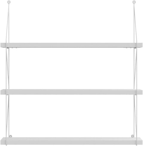 WELLAND 3-Tier Display Wall Shelf Storage Rack Wall Rack Holder Rack, Espresso in Saudi Arabia