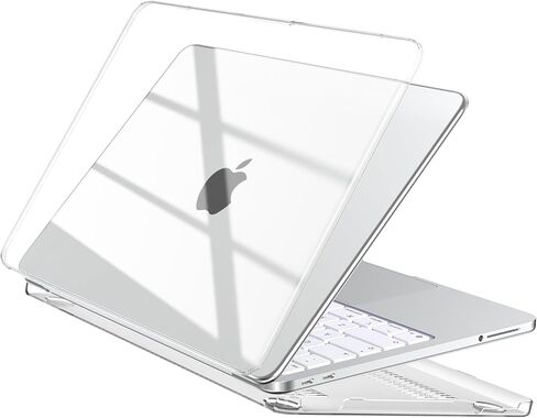 حافظة EooCoo متوافقة مع جهاز MacBook Neo 13 بوصة 2026 موديل A3404 مع شريحة A18 Pro، غطاء واقٍ مقاوم للخدش وخفيف الوزن من الكريستال، شفاف in Kuwait