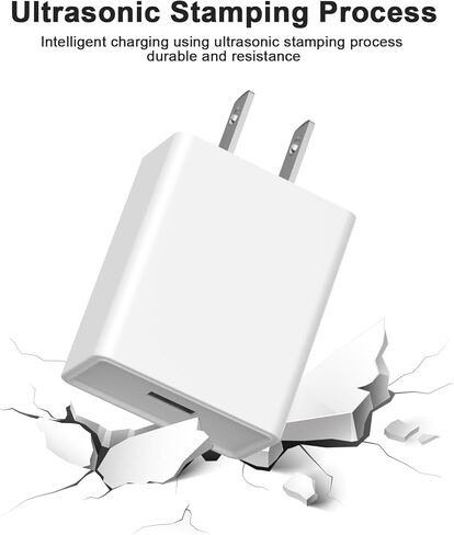 قابس كتلة شاحن حائط USB، 2 حزمة محول طاقة تيار متردد 5 فولت 2 أمبير، مكعب شحن سريع معتمد من UL للاستخدام المنزلي أثناء السفر لهاتف iPhone 11/12/13/14/15/16/17 Pro/Pro Max/Plus، XS/XR/X، سلسلة ساعات 8/7 اللوحية، كيندل in Kuwait