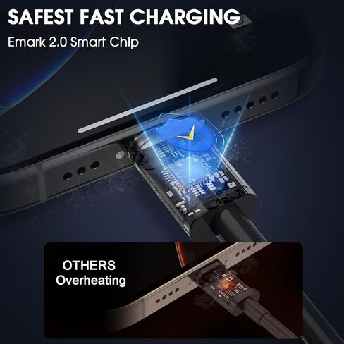 شاحن iPhone 17، وiPhone16 15 شحن سريع 45 وات USB C مع كابل 6FT من النوع C لأجهزة Apple Air/17/17 Plus/17 Pro/17 Pro Max/16/16 Plus/16 Pro/16 Pro Max/15/15Pro Max in Kuwait