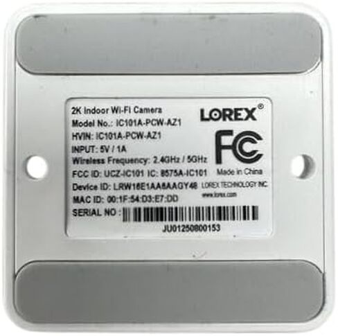 Lorex Connect 2K Indoor Wi-Fi Camera | New APP | Color Night Vision | Person & Face Recognition | Versatile Mounting | 2-Way Talk | 24/7 Recording | Privacy Mode | Local SD or Cloud Storage Option in Kuwait