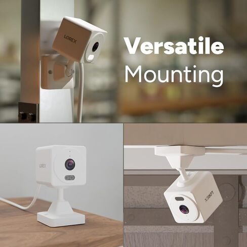 Lorex Connect 2K Indoor Wi-Fi Camera | New APP | Color Night Vision | Person & Face Recognition | Versatile Mounting | 2-Way Talk | 24/7 Recording | Privacy Mode | Local SD or Cloud Storage Option in Kuwait