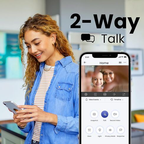 Lorex Connect 2K Indoor Wi-Fi Camera | New APP | Color Night Vision | Person & Face Recognition | Versatile Mounting | 2-Way Talk | 24/7 Recording | Privacy Mode | Local SD or Cloud Storage Option in Kuwait