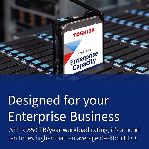 Toshiba 22TB Enterprise Internal Hard Drive – MG Series 3.5" SATA HDD for Server, Storage, 24/7 Operation, Hyperscale, Cloud (MG10AFA22TE) in Kuwait