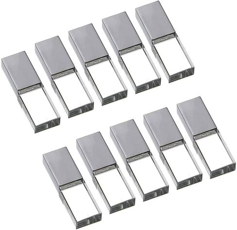 محرك فلاش USB كريستال شفاف مضيء مخصص مع محرك فلاش USB كريستال داخلي إبداعي (8 جيجابايت * 10 عبوات) in Kuwait