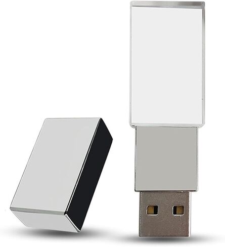 محرك فلاش USB كريستال شفاف مضيء مخصص مع محرك فلاش USB كريستال داخلي إبداعي (8 جيجابايت * 10 عبوات) in Kuwait