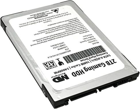 MaxDigitalData (MD2000GLSA1654S-PS) 2 تيرابايت 5400 دورة في الدقيقة 8 ميجابايت كاش (7 ملم) SATA 6.0 جيجابايت/ثانية 2.5 بوصة محرك الأقراص الصلبة للألعاب (لجهاز PS4) - ضمان لمدة عامين in Kuwait
