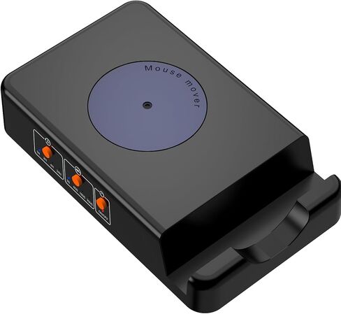 Mouse Jiggler with Adjustable Interval Timer, Driver-Free Mouse Mover Simulating Realistic Mouse Movement to Keep PC Active (Black) in Kuwait