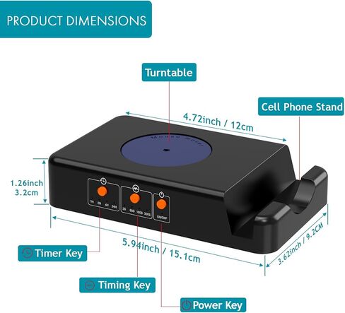 Mouse Jiggler with Adjustable Interval Timer, Driver-Free Mouse Mover Simulating Realistic Mouse Movement to Keep PC Active (Black) in Kuwait