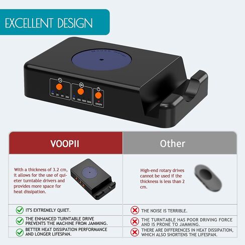 Mouse Jiggler with Adjustable Interval Timer, Driver-Free Mouse Mover Simulating Realistic Mouse Movement to Keep PC Active (Black) in Kuwait