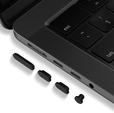 ملحقات DAMMOMKO MacBook Pro M5 - 14 قطعة من سدادات الغبار لجهاز MacBook Pro 14 و16 بوصة M5 M4 M3 M2 M1 Pro/Max، ملحقات أغطية قابس السيليكون وقطعتين من غطاء كاميرا الويب in Kuwait