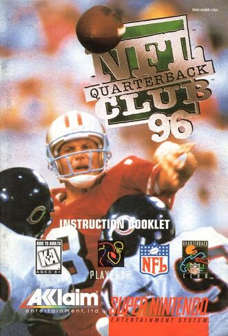 NFL Quarterback Club 96 SNES Instruction Booklet (Super Nintendo Manual Only - NO GAME) [Pamphlet only - NO GAME INCLUDED] Nintendo in Kuwait