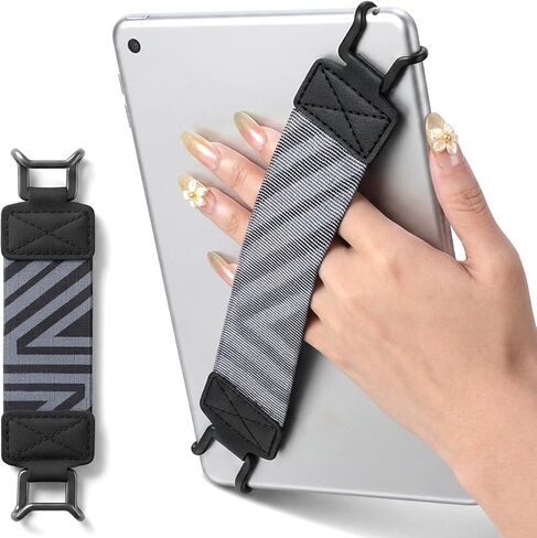 Security HandStrap for 9-11 Inch Tablet, eReaders & Fire Tablet Hand Strap, High-Elasticity Lightweight Finger Grip Holder for Tablets Comfortable Use in Kuwait