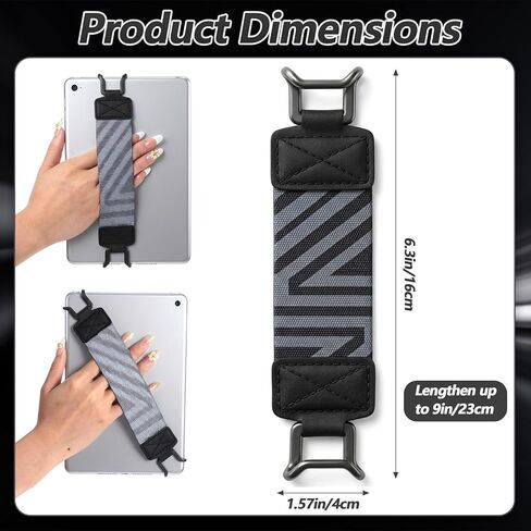 Security HandStrap for 9-11 Inch Tablet, eReaders & Fire Tablet Hand Strap, High-Elasticity Lightweight Finger Grip Holder for Tablets Comfortable Use in Kuwait