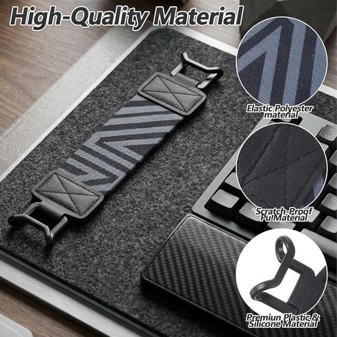 Security HandStrap for 9-11 Inch Tablet, eReaders & Fire Tablet Hand Strap, High-Elasticity Lightweight Finger Grip Holder for Tablets Comfortable Use in Kuwait