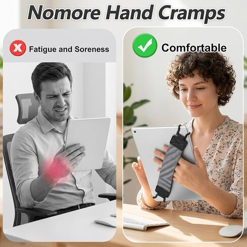 Security HandStrap for 9-11 Inch Tablet, eReaders & Fire Tablet Hand Strap, High-Elasticity Lightweight Finger Grip Holder for Tablets Comfortable Use in Kuwait