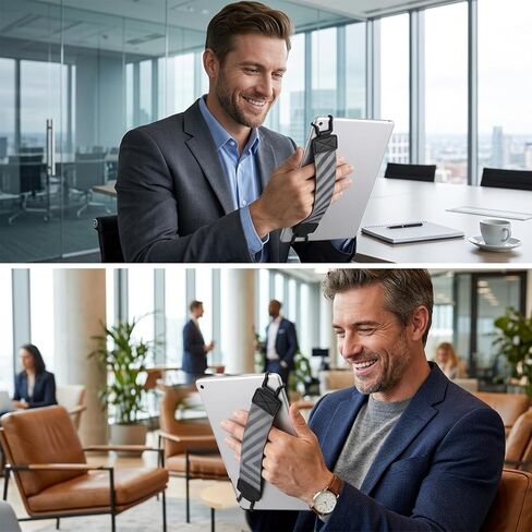Security HandStrap for 9-11 Inch Tablet, eReaders & Fire Tablet Hand Strap, High-Elasticity Lightweight Finger Grip Holder for Tablets Comfortable Use in Kuwait