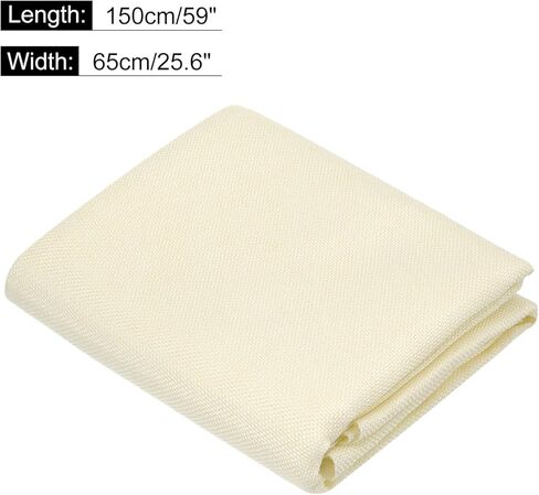 uxcell Cream Speaker Mesh Grill Cloth (not Cane Webbing) Stereo Box Fabric Dustproof Cloth 65cm x 150cm 25.6 Inches x 59 Inches in Kuwait