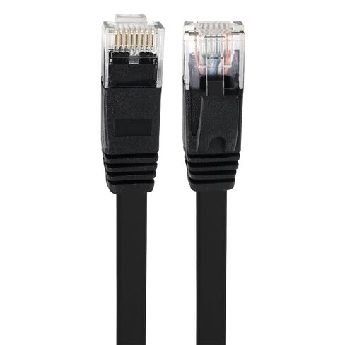 CAT 6A Ethernet Cable 10 ft / 2 pk, Flat UTP Network Cable, Slim High Speed 10 Gigabit Computer Wire with Snagless RJ45 Connectors, Faster Than Cat6/Cat5e/Cat5 Cable in Kuwait