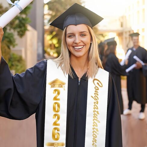 Class of 2026 Graduation Stole Senior Sash for High School and College Graduates, Ceremony Photo Props in Kuwait
